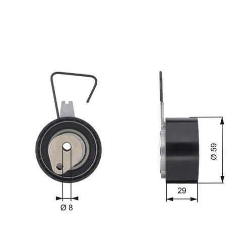 GATES T43141 Spannrolle, Zahnriemen für LAND ROVER LOTUS MG ROVER - Bild 1 von 1
