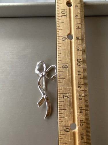Tiffany & Co. 925 Sterling Silber kleine Schleife Anstecknadel / Brosche - Bild 3 von 8