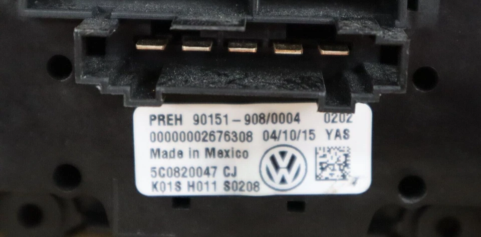 Volkswagen Beetle 2015 calefacción aire acondicionado control de temperatura OEM 90151 908 0004 Foto 3 de 4