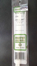 Evergreen Scale Models 154 Strips .060" X .080" X 14" Opaque White, pkg. 10