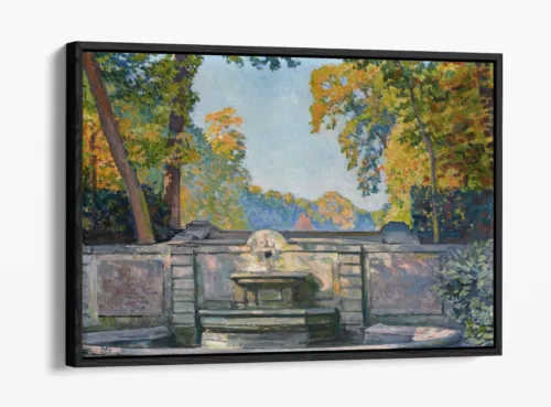 THEO VAN RYSSELBERGHE, LA FONTAINE -FLOAT EFFECT FRAME CANVAS ART PRINT