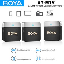 BOYA BY-M1V Wireless Lavalier Lapel Microphone for Smartphone iPhone Camera DSLR