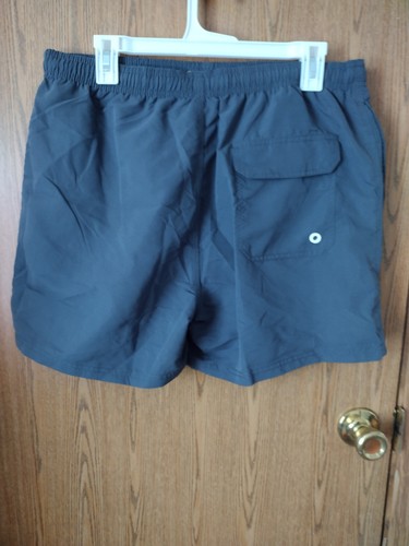 ACTLEIS NEW MENS GRAY SHORT SWIM TRUNKS LARGE QUICK DRY DEEP POCKETS - Picture 9 of 9