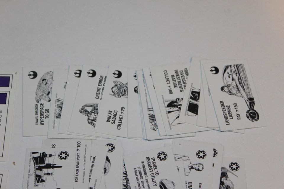 Star Wars Monopoly Board Game Classic Trilogy Edition 1997 Property Chance cards - Image 2 of 4