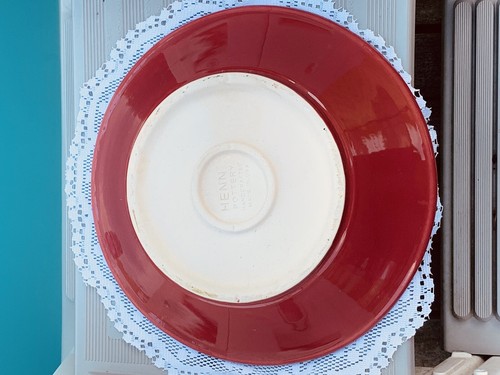 Roseville;Workshop Gerald Henn Jewel ware Cranberry 13 1/2 Serving Bowl ;EUC! - Picture 4 of 5