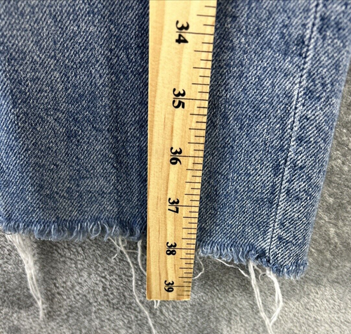 LOGG by H&M Herren 33 x 32 (36x28) Denim Blue Jeans Button Fly Raw Hem Tapered Fit - Bild 8 von 11