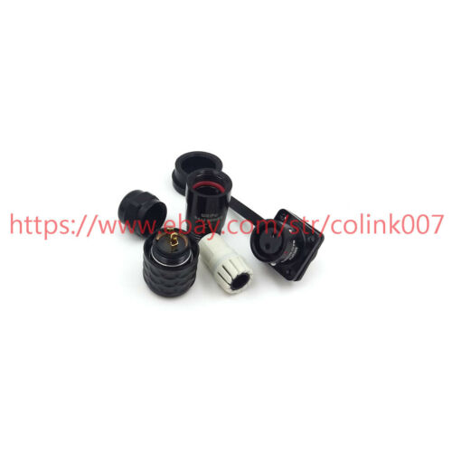SA12 2 pins waterproof connector, IP67 panel mount solder wire connector plugs - Picture 4 of 8