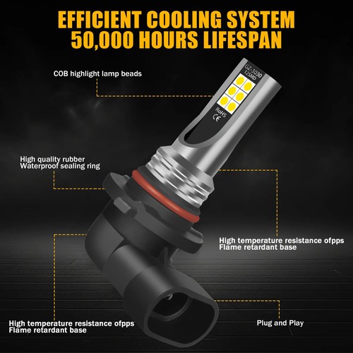 For Subaru Outback 2000-2004 6X LED Headlight Fog Light Bulbs Combo Kit 6000K - Picture 11 of 14