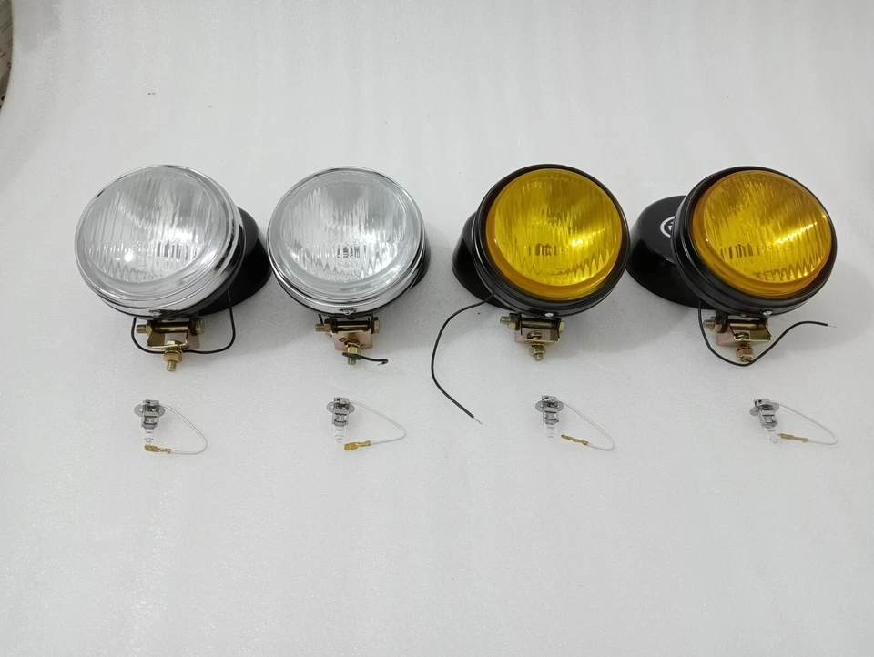 Hella Yellow & Clear Fog Lamp With Bulb H3 Halogen Bulb Universal Fit 2 Set - Image 2 of 4