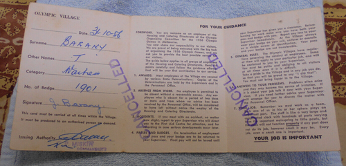 #D385. 1956  MELBOURNE OLYMPIC GAMES PAKISTAN  BOOKLET WITH SIGNATURES etc - Picture 3 of 13