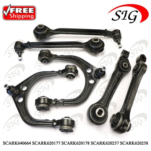 6PC Front Suspension Upper Lower Control Arm Kit for 2005-2011 Chrysler 300 RWD - Picture 2 of 7
