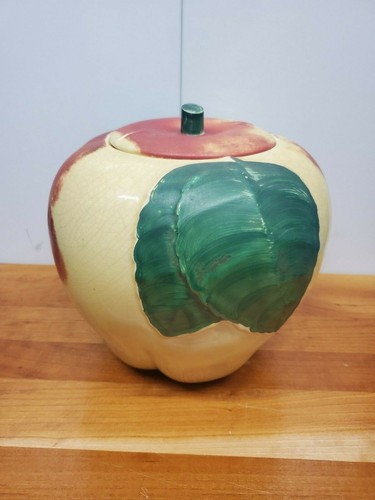 SAMMLERSTÜCK VINTAGE 50ER JAHRE RUMPF KERAMIK APFEL KEKSDOSE - Bild 7 von 8