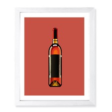 Designs ByLITA Wine Bottle, Wall Print Art Home Decor Unframed or Framed