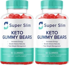Rillvo (2 Pack) Super Slim Keto ACV Gummy Bears Super Slim Keto Gummies ACV...
