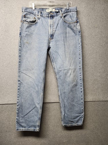 Levi's 505 Blue Regular Fit Straight Leg Jeans 38X32 - Picture 4 of 10