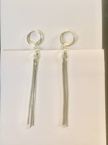 Yellow Gold or White Gold Filled 7cm Long Tassel Drop Dangle Earrings BNIB - Picture 2 of 7