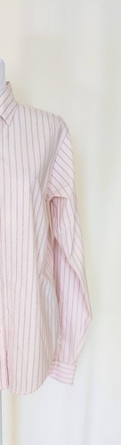 Brook Brothers Womens Size 8 Tailored Fit Collared Button Down Shirt Pink Stripe - Picture 3 of 8