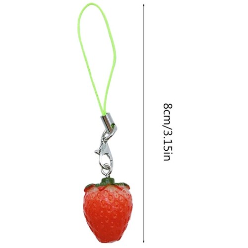 Fruit Theme Cellphone Strap Colorful Phone Chains Keychains Phones String Straps - Photo 8 sur 16