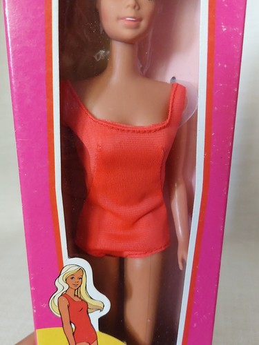 Malibu Barbie Doll 1975 Vintage #1067 Original Neon Red Swimsuit New NIB Mattel - Picture 8 of 10