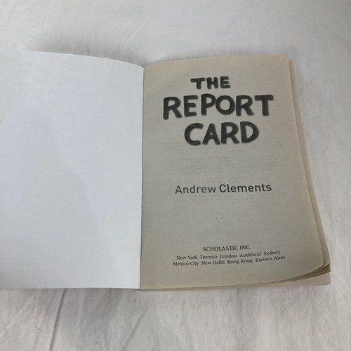 The Report Card Paperback By ANDREW CLEMENTS Scholastic Youth Fiction MG School - Picture 7 of 7