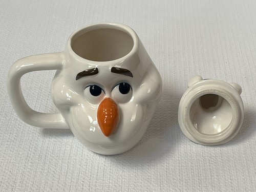Frozen Olaf Mug Coffee Cup w/ Snowman Top Lid 2016 Disney Jumping Beans - Picture 5 of 10