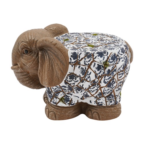 14.96" Modern Elephant?Garden?Stool Brown Decorative Magnesium Oxide For Homes - Picture 6 of 20