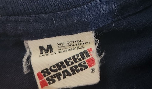 Vintage 1980s Screen Stars T Shirt BMW Motorcycle Hermy's Cycle Shop PA - Picture 3 of 5