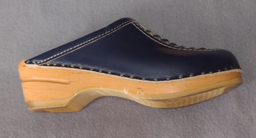 Bastad Original Blue clogs size 36 (5) Swedish Wood Leather braided Top - Picture 8 of 23