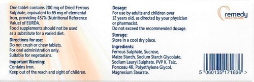 FERROUS IRON Supplements - Fumarate 210mg | Sulphate 200mg | Gluconate 300mg - Picture 8 of 9