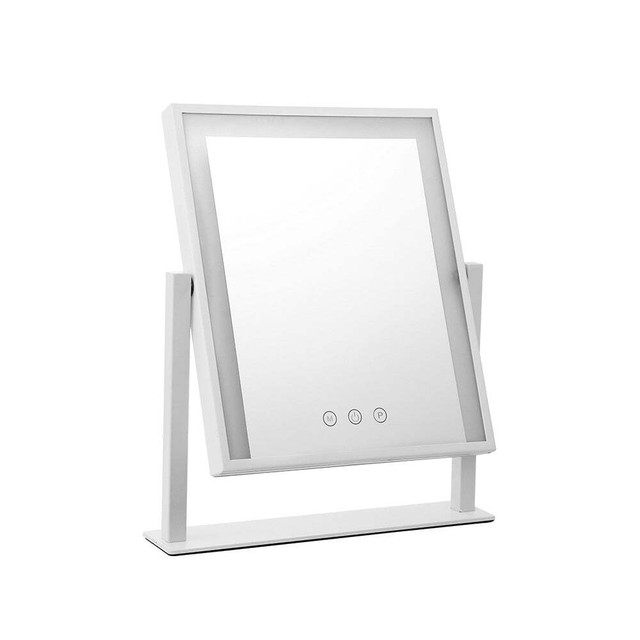 Embellir LED Makeup Mirror Hollywood Standing Mirror Tabletop Vanity White Embellir LED Makeup Mirror Hollywood Standing Mirror Tabletop Vanity White