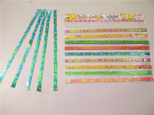 250 Strips Shinny Folding Paper Lucky Wish Star Cute Origami Paper Scrapbook - Picture 10 of 12