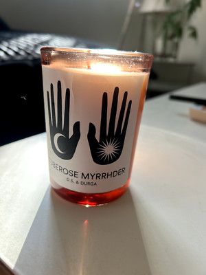 D.S. & DURGA Tuberose Myrrhder, New 7 oz. candle, Retail: $70