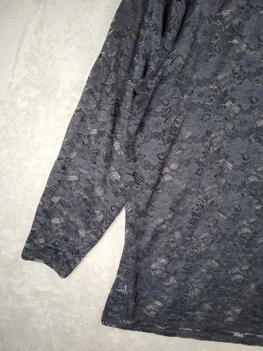 TORRID Top Blouse Womens Sz 3X (22-24) Sheer Stretch Lace Mock Neck Long Sleeve - Picture 18 of 21