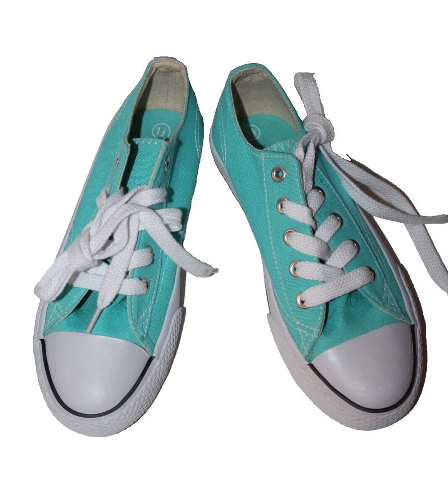 Airwalk Niños Legacee Turquesa Corazones Blanco Negro Rosa Lona Tenis Zapatos Foto 2 de 4