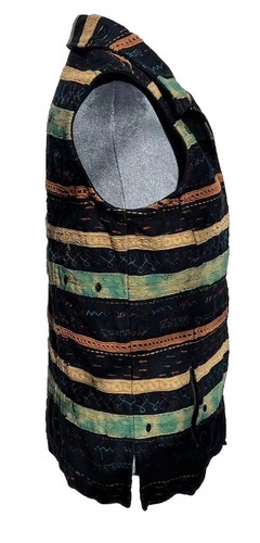 Chicos Vest 1 = 8 M Cotton Artsy Retro Hippie Colorful Festival Indie Boho - Picture 5 of 24