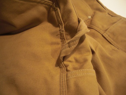 SCHÖNE Carhartt schwere hellbraune Ente Baumwolle gesteppt gefüttert Arbeit Latzhose 6FBQZ 42x30 - Bild 20 von 24