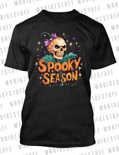 Spooky Halloween Skull Spooky Season Graphic Tee Shirt Pro Club Shaka RTP T #5
