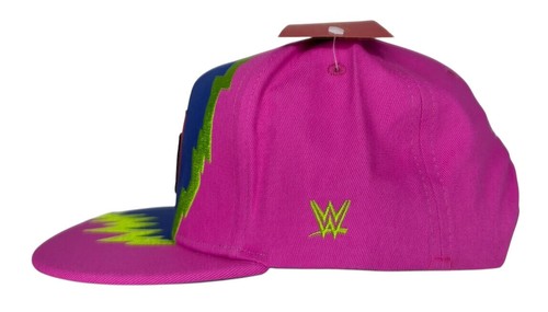 Mitchell & Ness WWE Ultimate Warrior Sombrero Snapback Azul y Rosa, Gorra, Nuevo - Imagen 12 de 18
