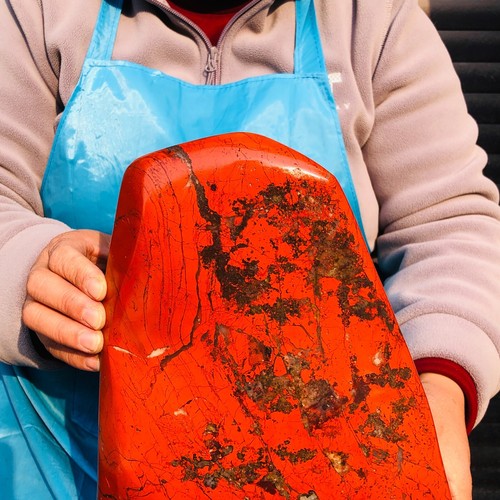Cristallo di quarzo diaspro rosso naturale superiore 19,8 libbre esemplare minerale decorazione curativa - Foto 11 di 17