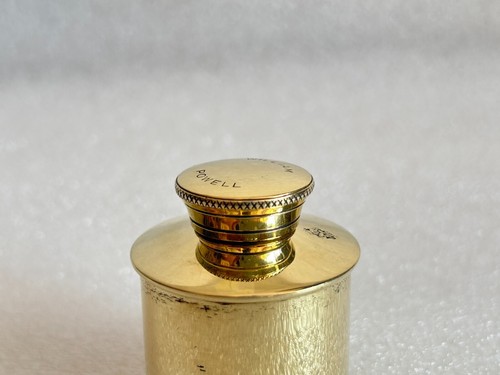 OLD VINTAGE WILLIAM POWELL ENGLISH BRASS ROUND OIL BOTTLE MULTIPURPOSE USE 45mm - Picture 3 of 18