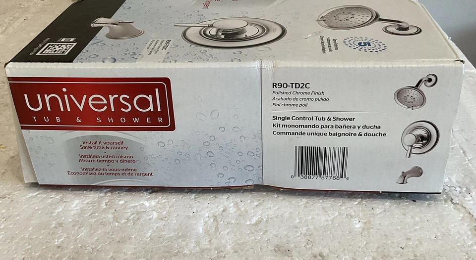 Pfister Tub & Shower Trim Polished Chrome Universal R90-TD2C - Image 4 of 4