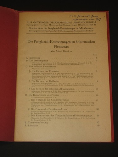 Die Periglazial-Erscheinungen im holsteinischen Pleistozan DUCKER 1954 Geology - Picture 3 of 8