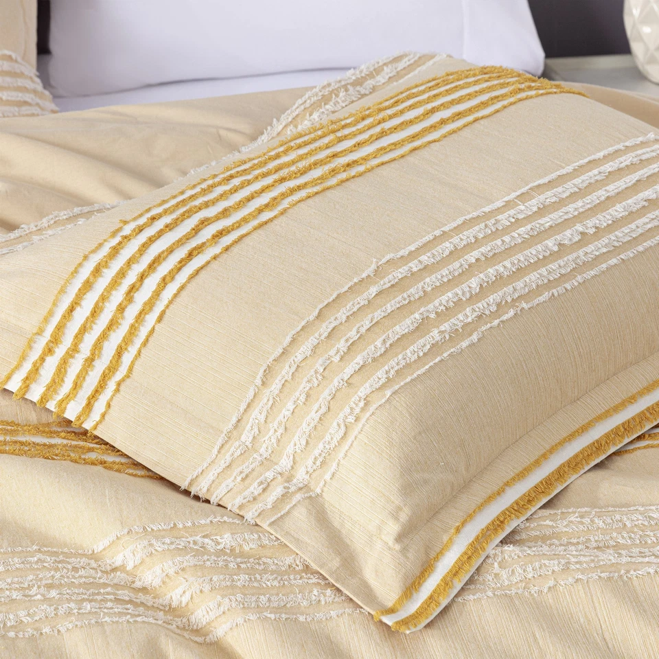 Juego de funda nórdica con cierre de botón jacquard clip de algodón Chezmoi Collection Momo Foto 3 de 4