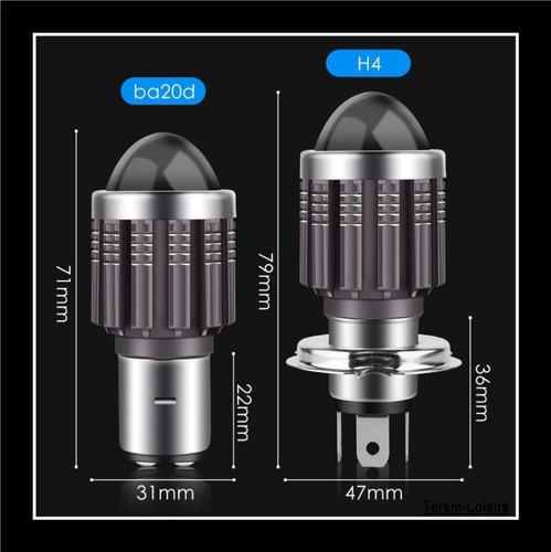 Lighting LED 10000Lm H4 Globe 6000 K Auto Moto Quad Automobile New - Bild 2 von 5