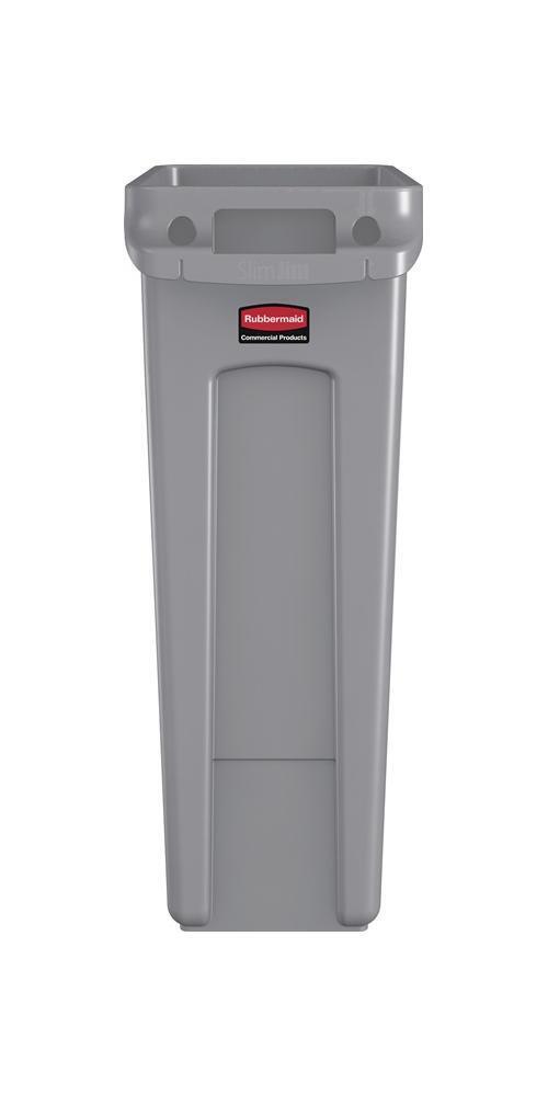 Rubbermaid Wertstoffsammler 87 l H762xB279xT558mm grau mit Lüftungskanälen