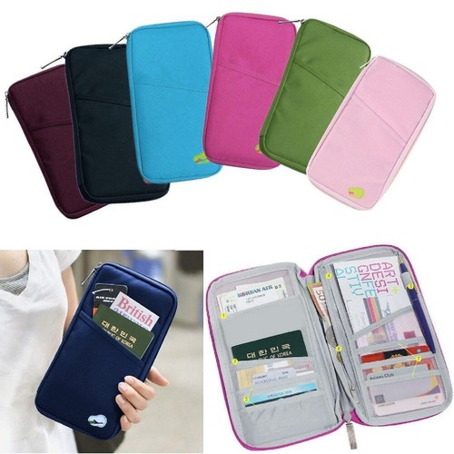Travel Wallet Family Passport Holder Trip Ticket Card Document Organizer Case US - Bild 3 von 21