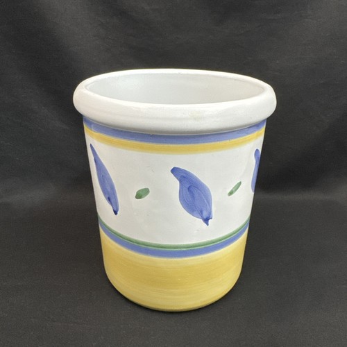 Williams Sonoma Tournesol Italy Ceramic Utensil Holder Crock 6" Tall - Picture 4 of 6