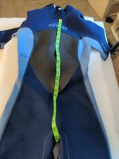 Bare Crush Shorty Wetsuit  Womans 7-8 Surf Blue Neoprene Flowers Hibiscus