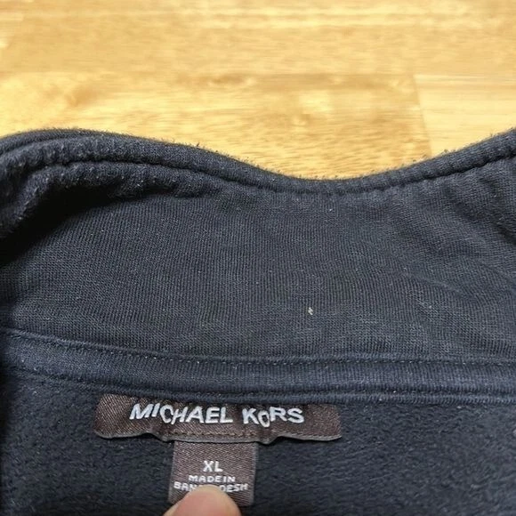 Felpa Michael Kors 1 4 Uomo XL Nera Preppy Casual Ufficio Logo