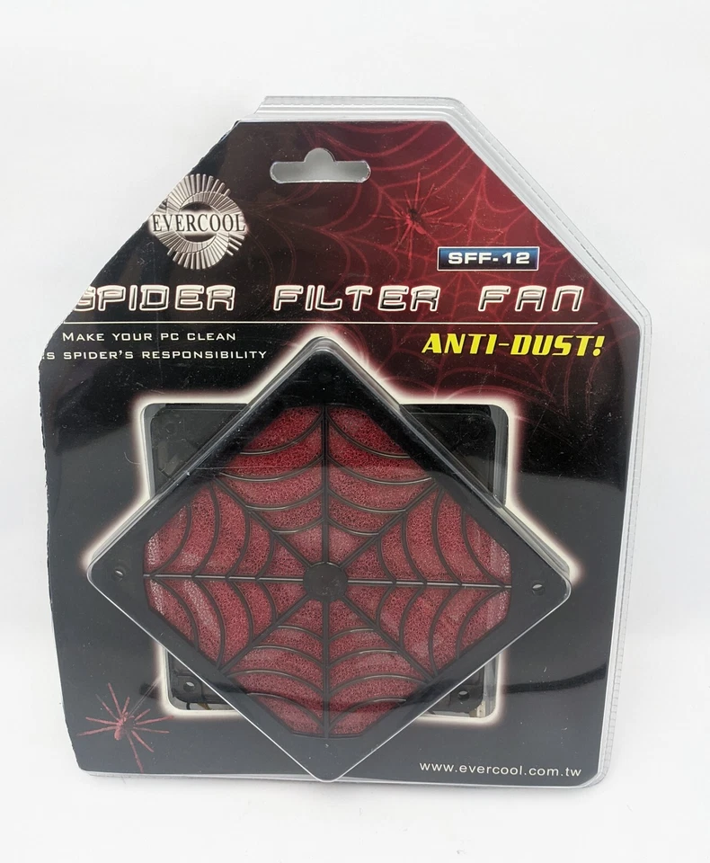 NEW Evercool SFF-12 120mm 3-pin 12V DC Case Fan w/ Spider Anti-Dust Filter - Image 2 of 4